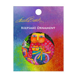 Laurel Burch Mother-Daughter in Flowers Porcelain Keepsake Ornament – Flat Ceramic, Gift-Ready