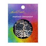 Laurel Burch Polka Dot Gatos Porcelain Keepsake Ornament – Flat Ceramic, Gift-Ready