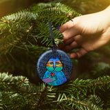 Laurel Burch Wishing Love Porcelain Keepsake Ornament – Flat Ceramic, Gift-Ready