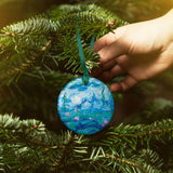 Monet "Nymphéas" Porcelain Keepsake Ornament – Flat Ceramic, Gift-Ready