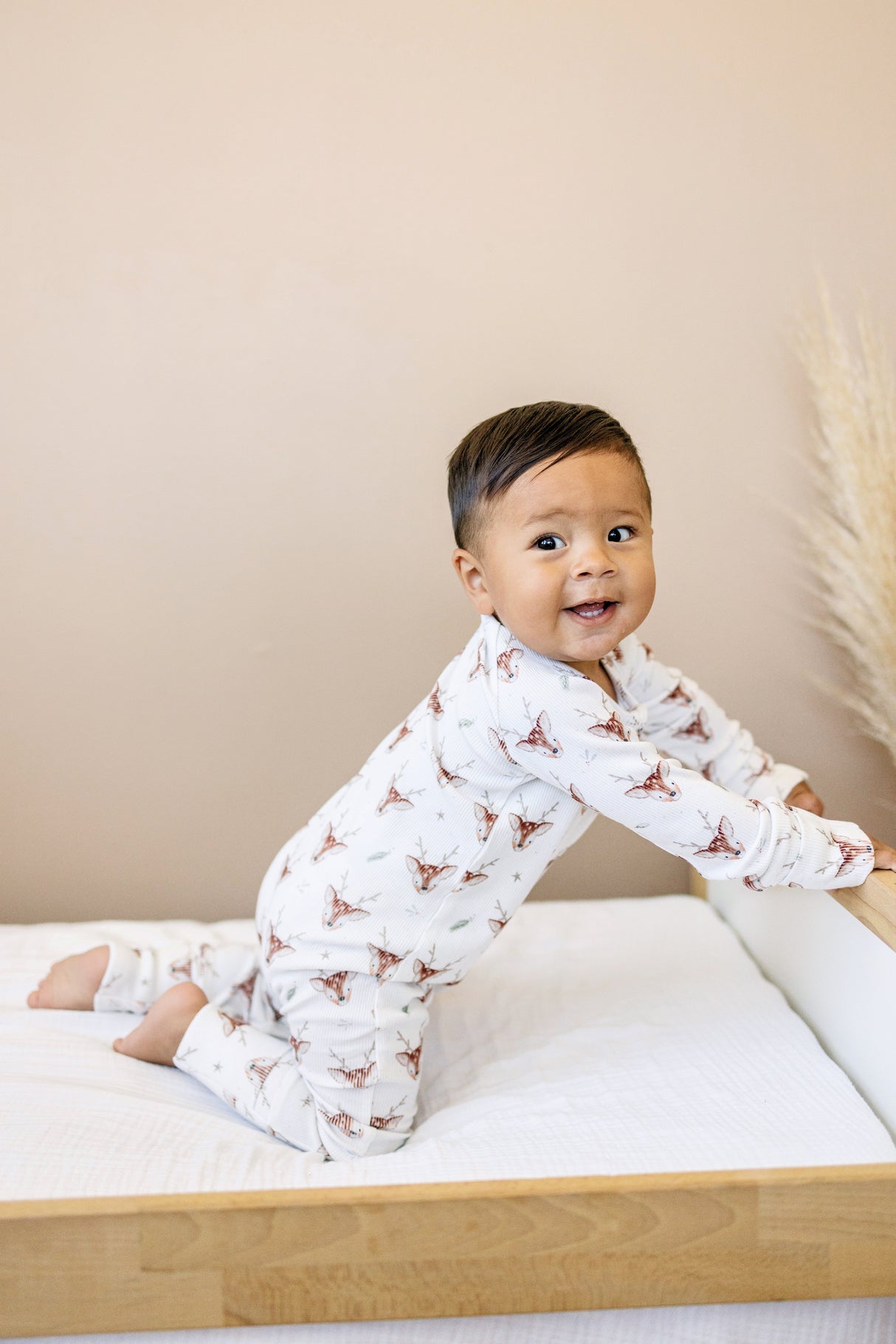 Reindeer Games Ribbed Bamboo Zippy Pajamas