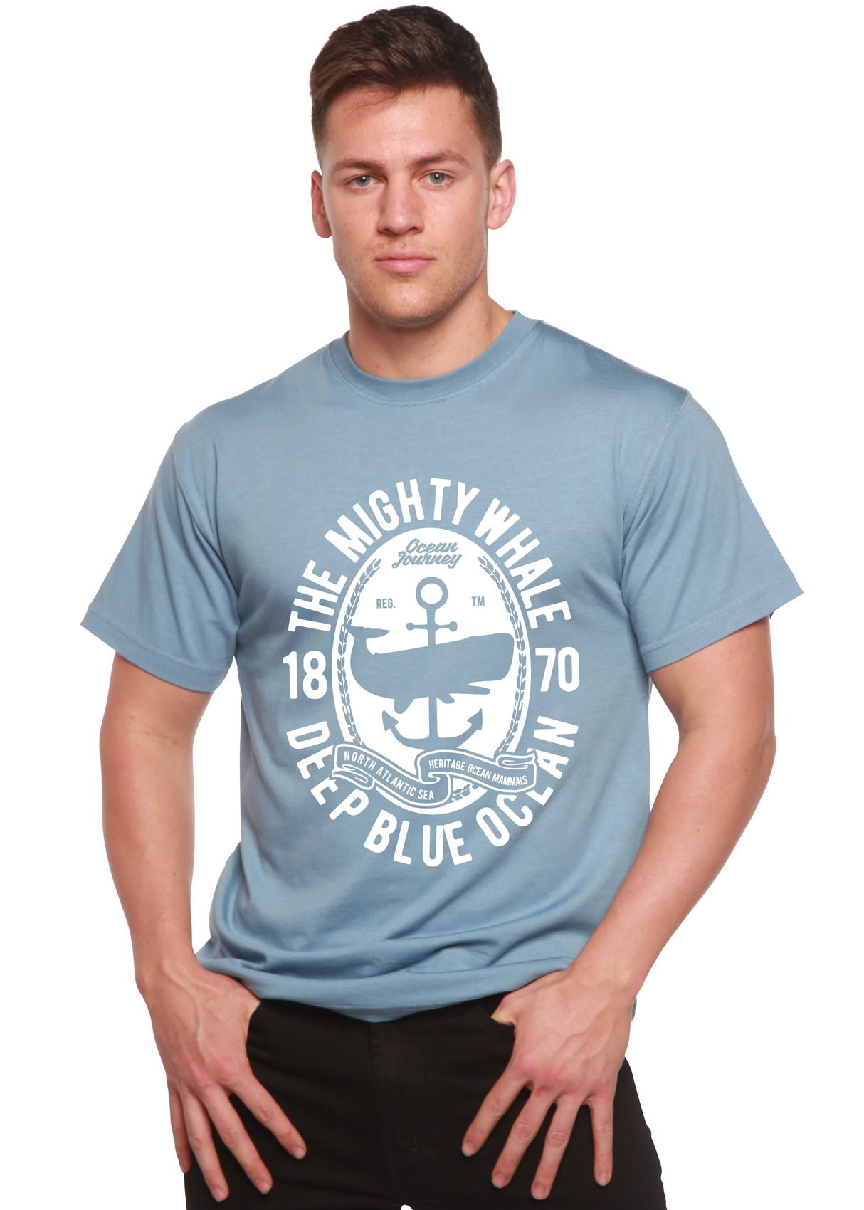 The Mighty Spun Bamboo® Men's Bamboo Viscose/Organic Cotton Short Sleeve Graphic T-Shirt