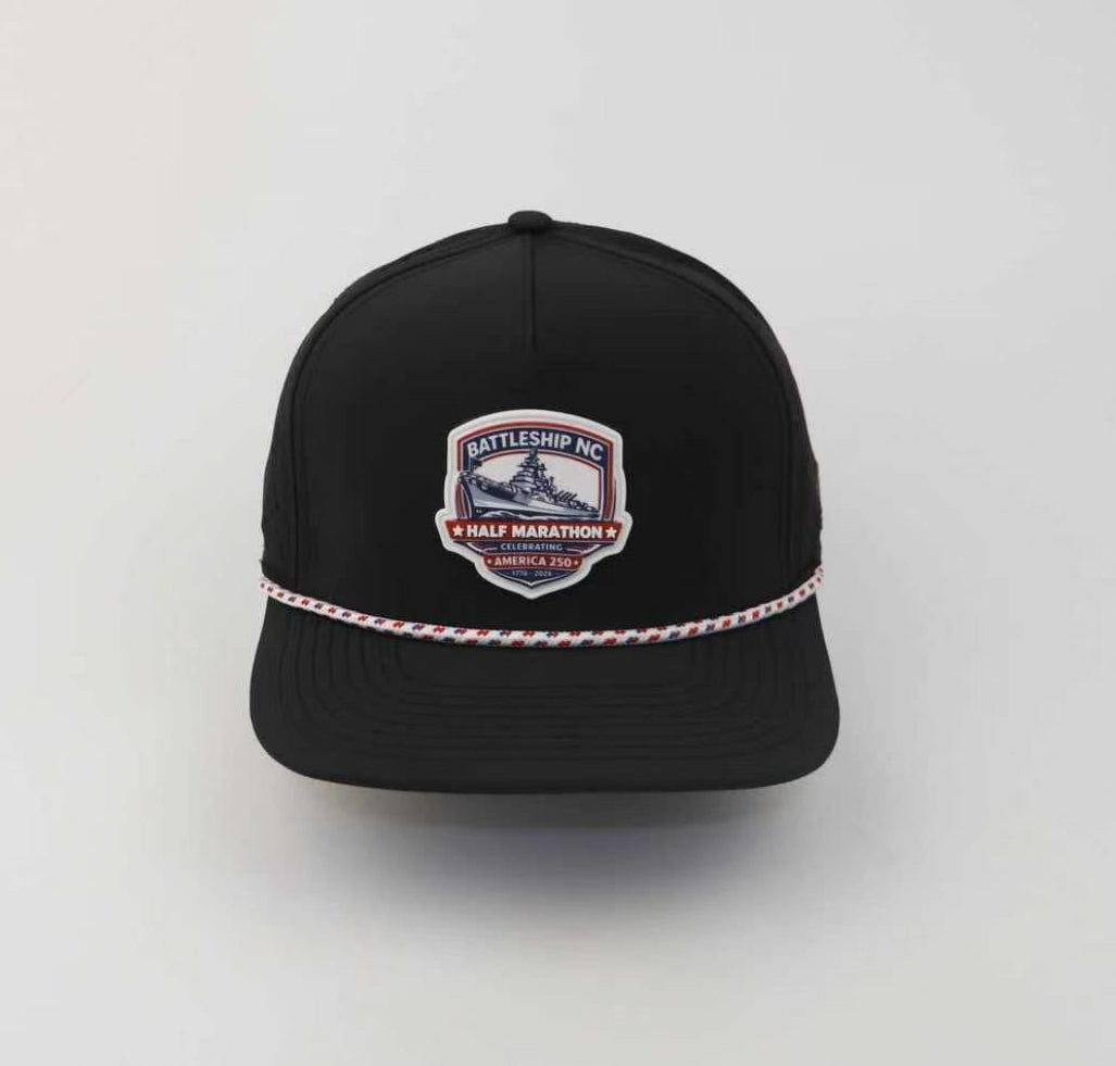 Battleship Half Marathon America 250 Ripstop Rope Hat with PVC Rubber Patch