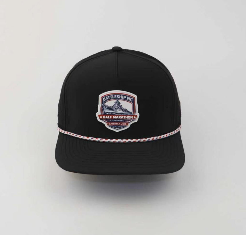 Battleship Half Marathon America 250 Ripstop Rope Hat with PVC Rubber Patch