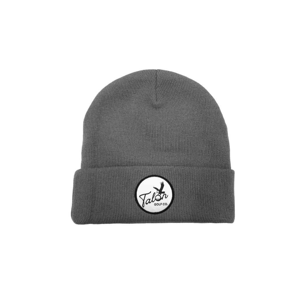 Grey Beanie w/ Script Logo