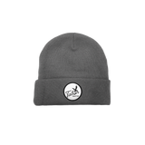 Grey Beanie w/ Script Logo