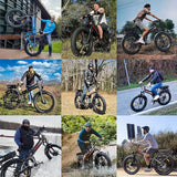 W Wallke 2025 X3 ProMax MAX Folding Dual Motor Electric Bike, 48V 44Ah/22Ah Long Range Adults Ebike, 26" Fat Tire All Terrian Full Suspension 31-34 MPH Fast E-Bike, 7-Speed Mountain e Bicycle, UL2849