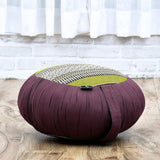 Leewadee Meditation Cushion Set – 1 Round Zafu Meditation Pillow and 1 Square Roll-Up Zabuton Meditation Mat, Pillows Bundle Filled with Kapok