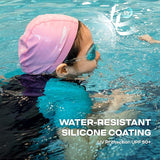 COOLMATE Fabric Swim Cap for Adult Women Men Kid 3 4 6 8 14 16, Silicone Water Resistant Layer, Cloth Swim Cap Gifts for Swimmers, Lightweight for Pool, Lap Swimming (1 pc)