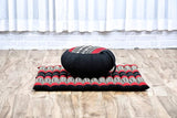 Leewadee Meditation Cushion Set – 1 Round Zafu Meditation Pillow and 1 Square Roll-Up Zabuton Meditation Mat, Pillows Bundle Filled with Kapok