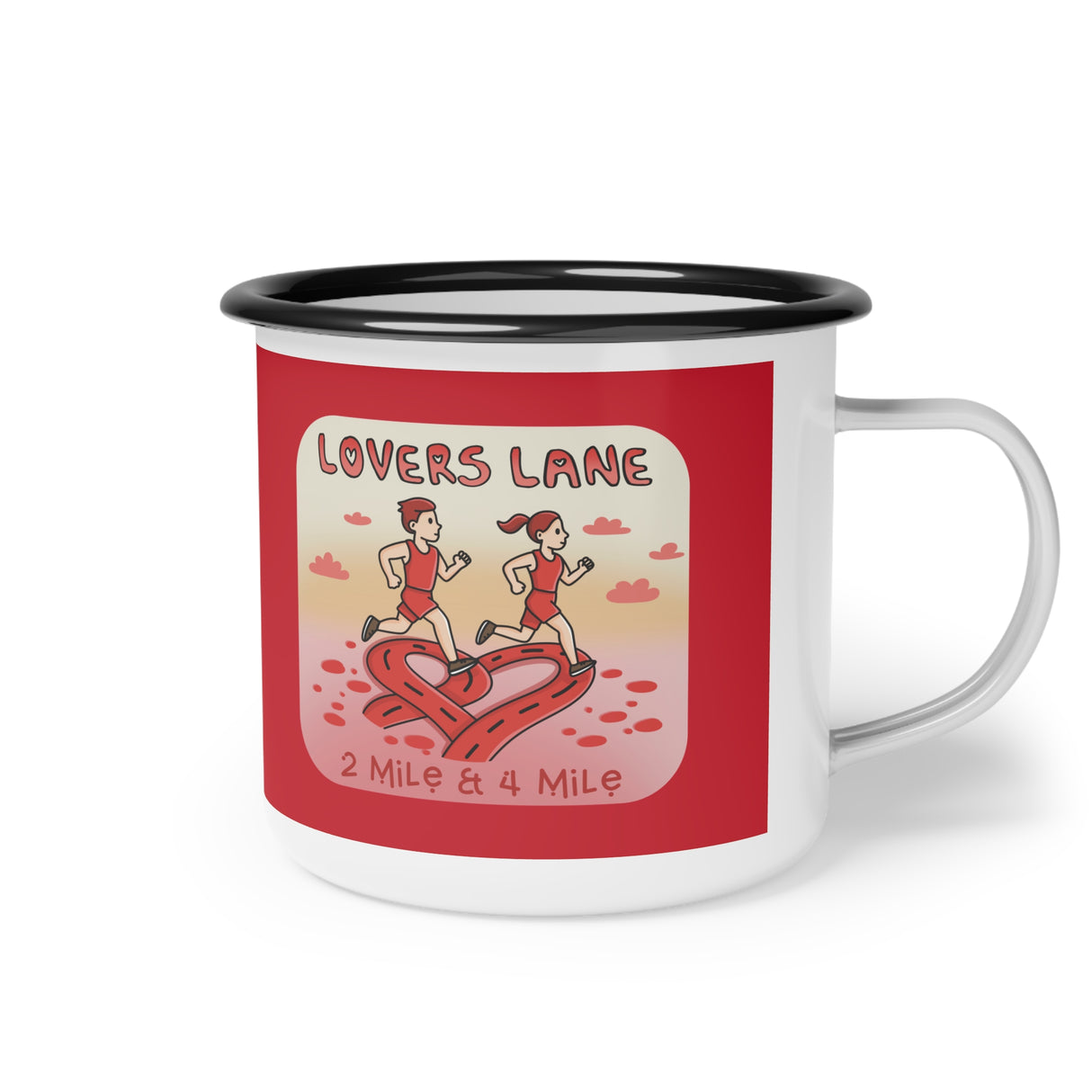 Lovers Lane 2 Mile & Relay Enamel Camp Cup - 12 oz
