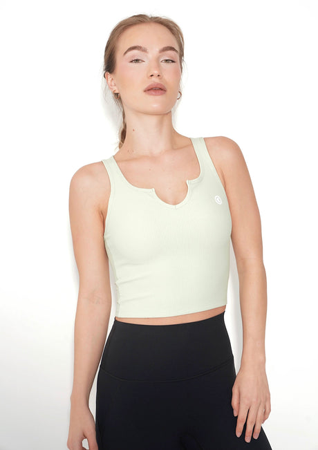 I Am Self Love Ribbed Quick-Dry Butter Mint Green Tank
