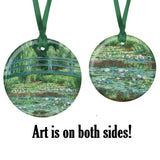 Monet Japanese Footbridge Porcelain Keepsake Ornament – Flat Ceramic, Gift-Ready