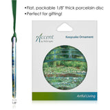 Monet Japanese Footbridge Porcelain Keepsake Ornament – Flat Ceramic, Gift-Ready