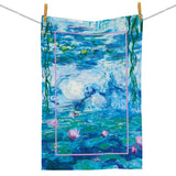Monet Nympheas Cotton Tea Towel – Flat Weave, Absorbent