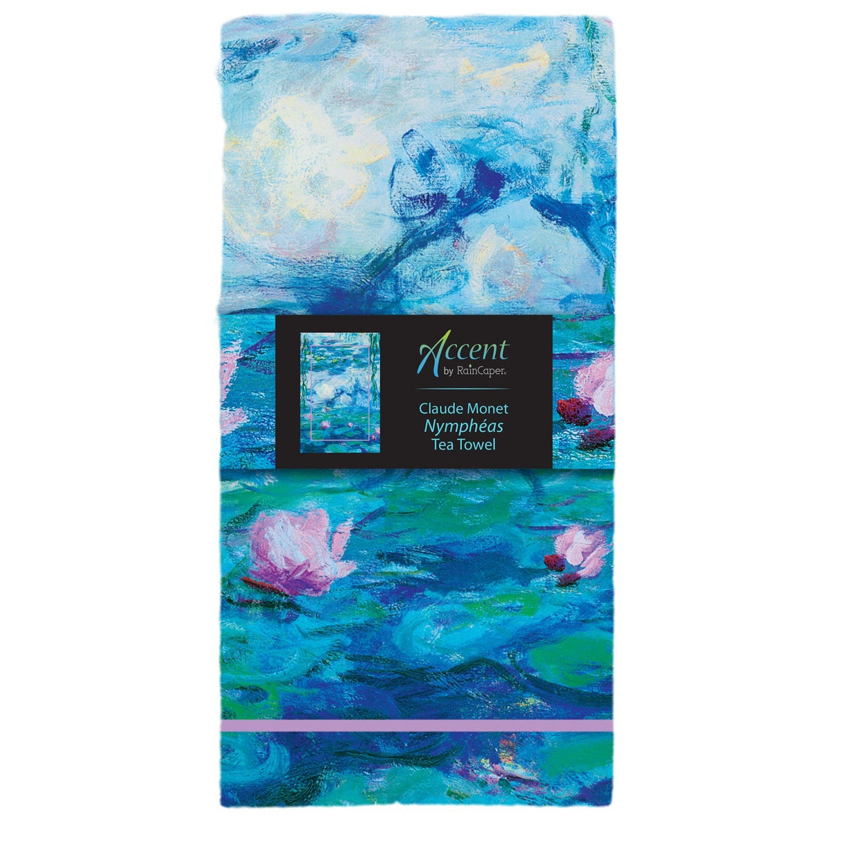 Monet Nympheas Cotton Tea Towel – Flat Weave, Absorbent