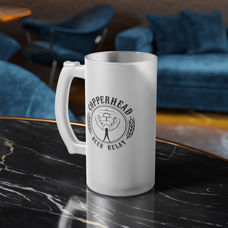 Copperhead Beer Relay Frosted Glass Beer Mug - 16 oz