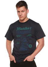 Martha's vineyard Men's Bamboo Viscose/Organic Cotton Short Sleeve Graphic T-Shirt