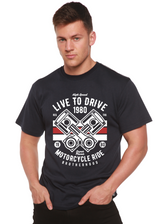 Live To Ride 1980 Men's Bamboo Viscose/Organic Cotton Short Sleeve Graphic T-Shirt