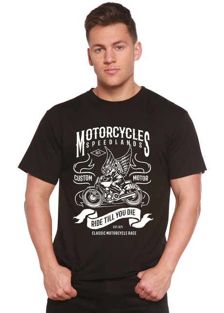 Motorcycles Men's Bamboo Viscose/Organic Cotton Short Sleeve Graphic T-Shirt