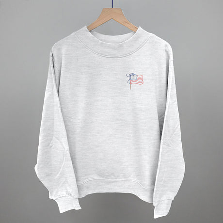 American Flag With Bow (Left Chest)