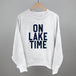 On Lake Time Block Letters