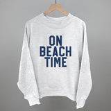 On Beach Time Block Letters