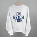 On Beach Time Block Letters