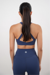 I Am Glowing Navy Blue Quick Dry Butter Bra