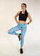 Women's Blue Flamingos Leggings XS S M L XL