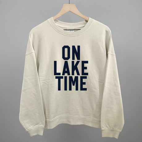 On Lake Time Block Letters