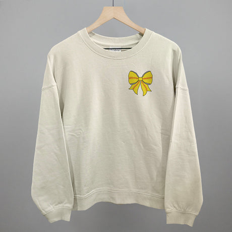 Softball Bow (Left Chest Print)