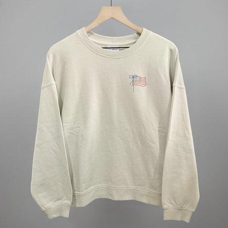American Flag With Bow (Left Chest)