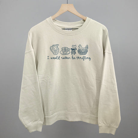 I Would Rather Be Thrifting Blue