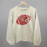 Floral Football Red