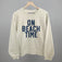 On Beach Time Block Letters