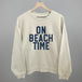 On Beach Time Block Letters