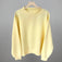Butter Yellow Oversized Fleece Mockneck