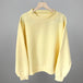 Butter Yellow Oversized Fleece Mockneck