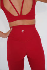 I am Beautifully Radiant Quick Dry Red Yoga Legging