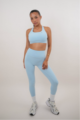 I Am Glowing Sky Blue Quick Dry Butter Legging