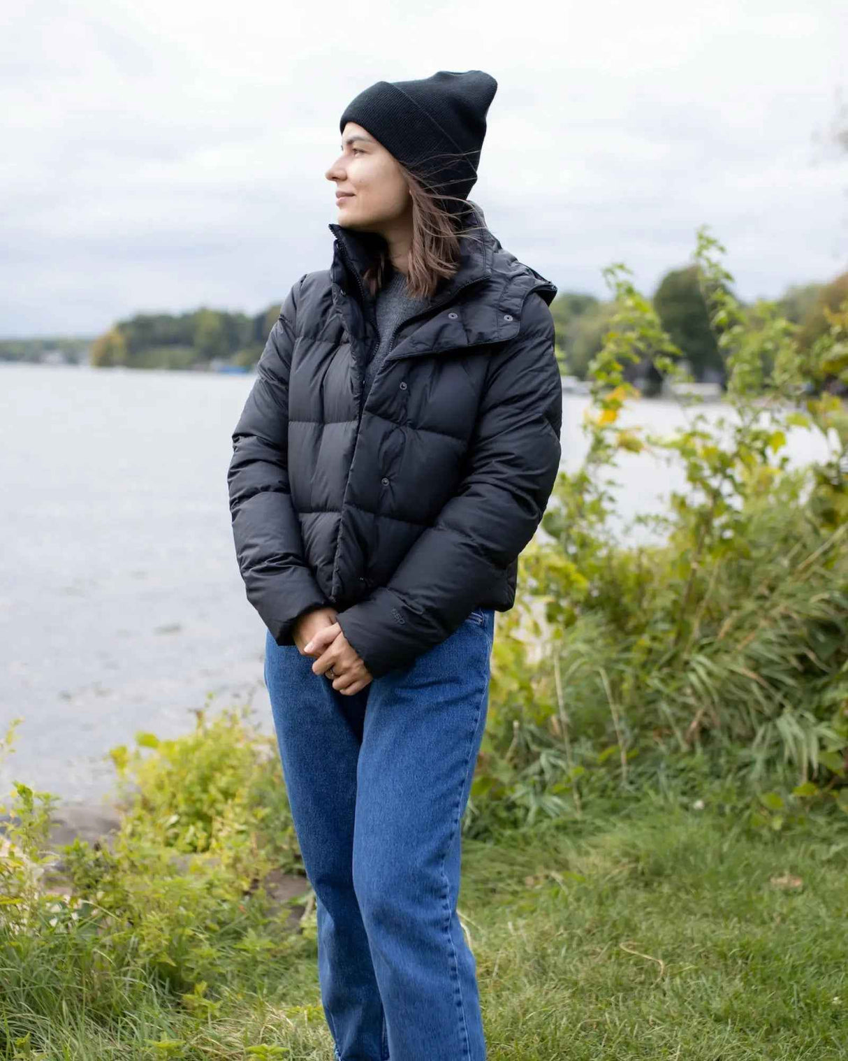 CS101 HAAKWEAR Traditional Silent Cuffed Beanie, Midnight Black