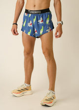 Men's Blue Sharks 2" Half Split Shorts (XS, S, M, L, XL)