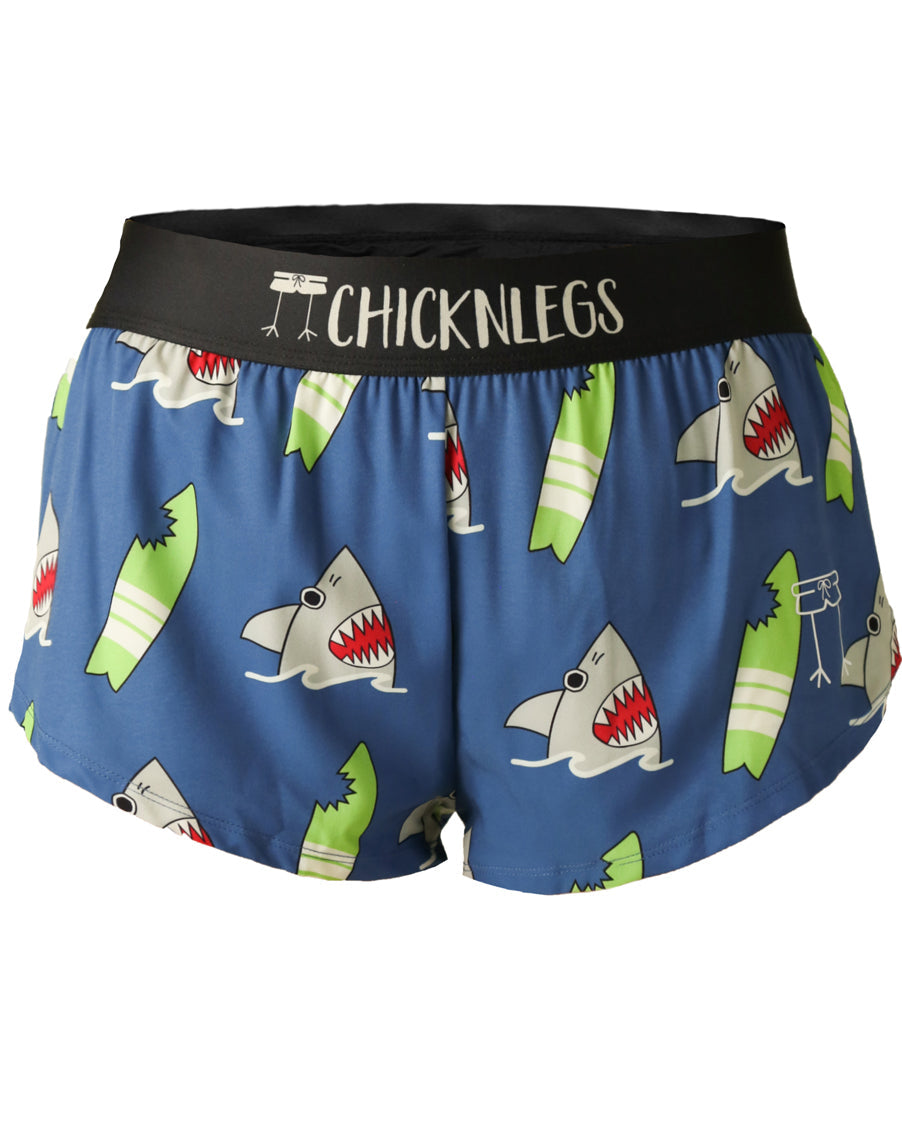 Women's Blue Sharks 1.5" Split Shorts XXS, XS, S, M, L, XL