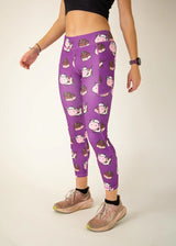 Women's Choccy Cows Leggings (Purple) XS S M L XL