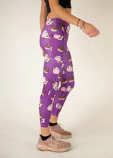 Women's Choccy Cows Leggings (Purple) XS S M L XL