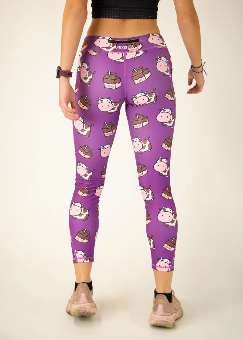 Women's Choccy Cows Leggings (Purple) XS S M L XL