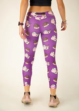 Women's Choccy Cows Leggings (Purple) XS S M L XL