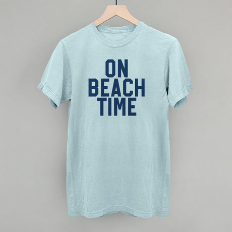 On Beach Time Block Letters