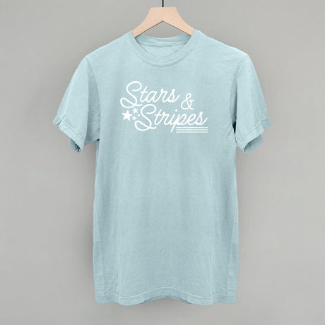 Stars & Stripes White Script